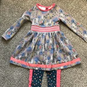 Matilda Jane fleece dress with leggings.